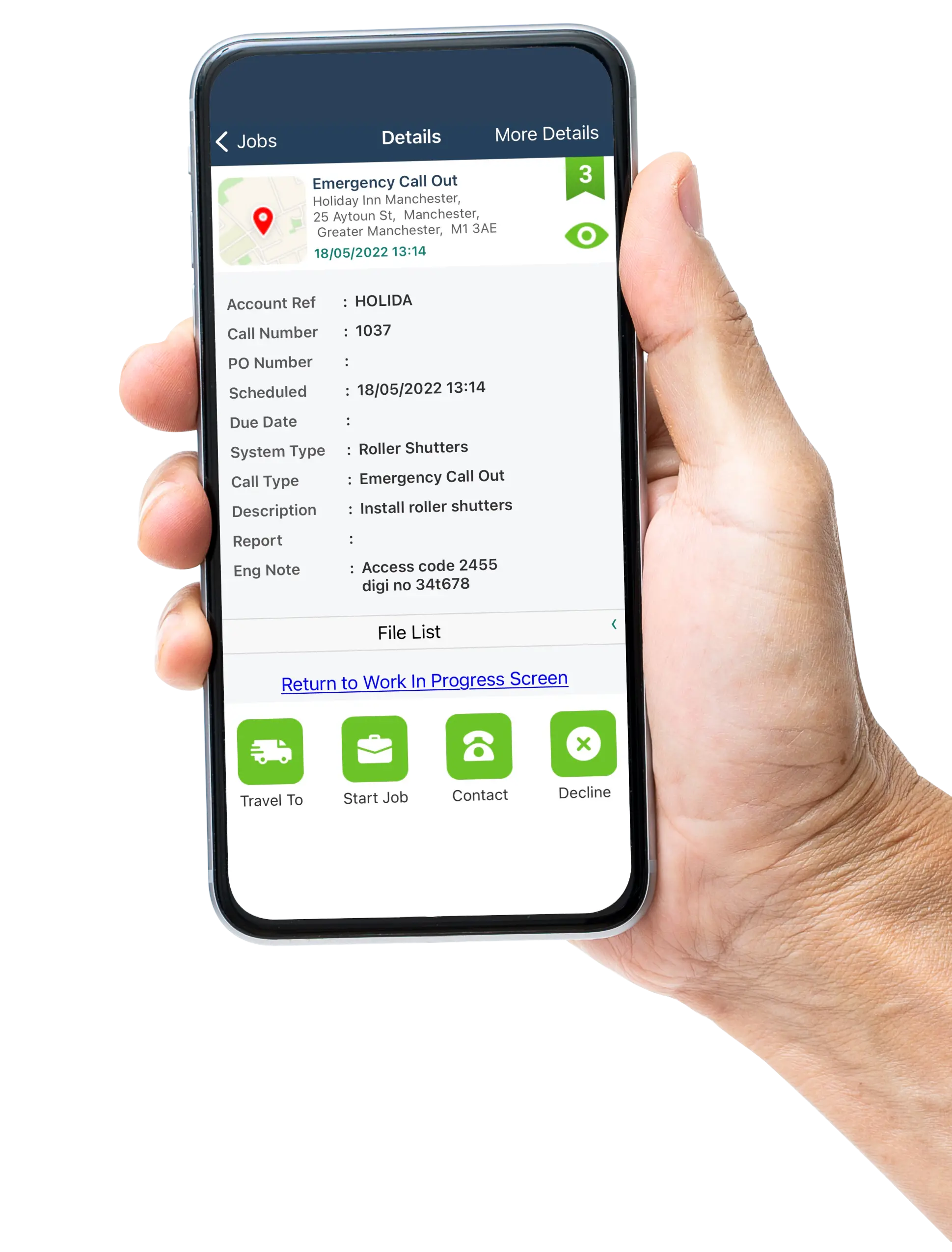 Improve your Job Scheduling and PPM job management for all your Automatic Door & Roller Shutter jobs